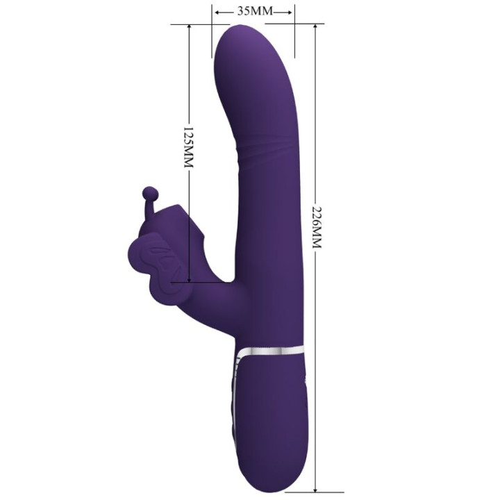 Pretty Love - Vibrateur Multifonction Lapin 4 en 1 Papillon Violet