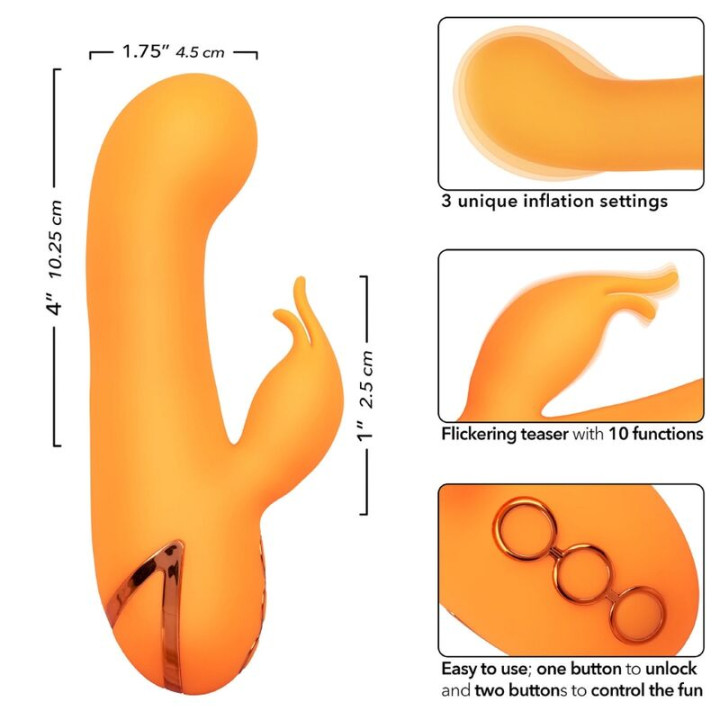 Calexotics - Montecito Muse Vibrador Coelho Laranja Por California Dreaming