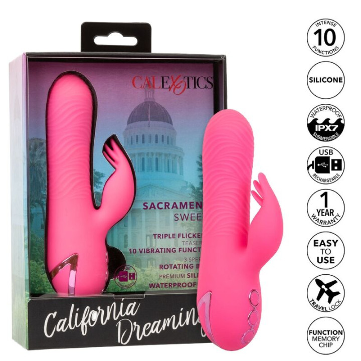 Calexotics - Sacramento Sweetie Vibrateur Lapin Rose Par California Dreaming
