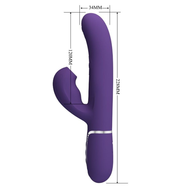 Pretty Love - Perlita Vibrador g-Spot 3 em 1 Multifuno Roxo