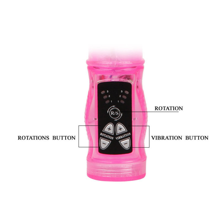 Baile - Mini Rotateur Lapin Rose Avec Superstimulateur