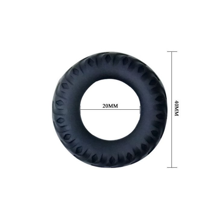 Baile - Titan Anel Preto Verde 2 cm
