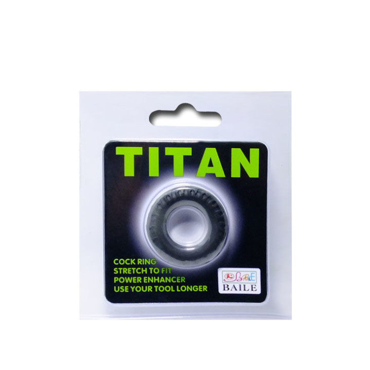 Baile - Titan Anel Preto Verde 2 cm