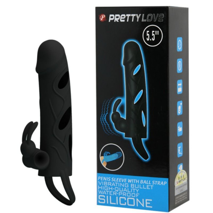 Pretty Love - Silicone Cover With Vibration 14 cm 1.0