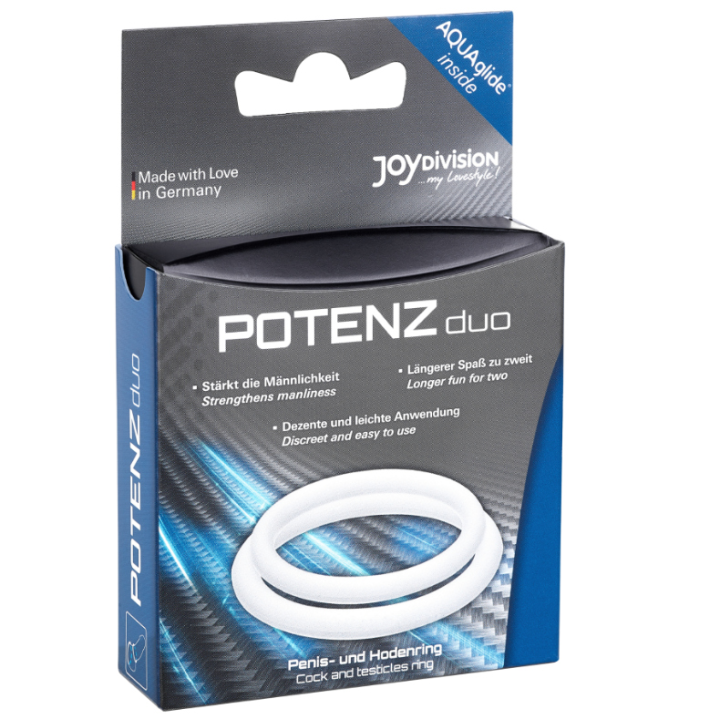 Joydivision Potenzduo - Anillos Para Pene Blanco - m