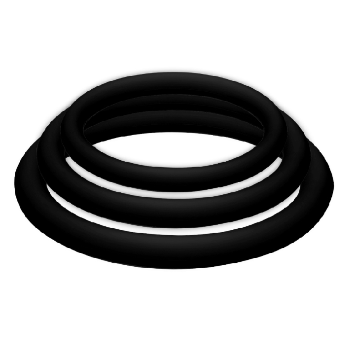 Joydivision Potenzduo - Plus 3 Black Rings Set - s, m, l