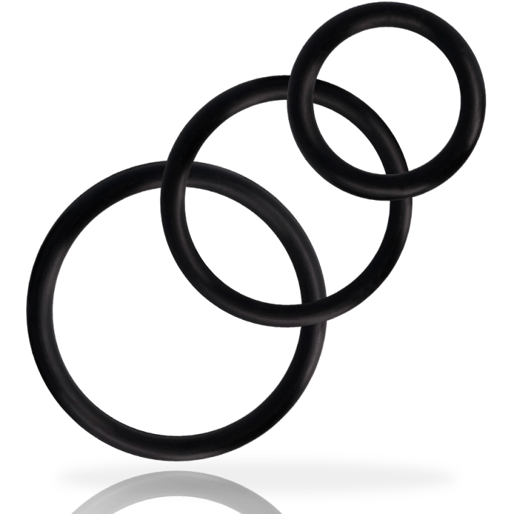 Addicted Toys - Set Anillos Pene Negro