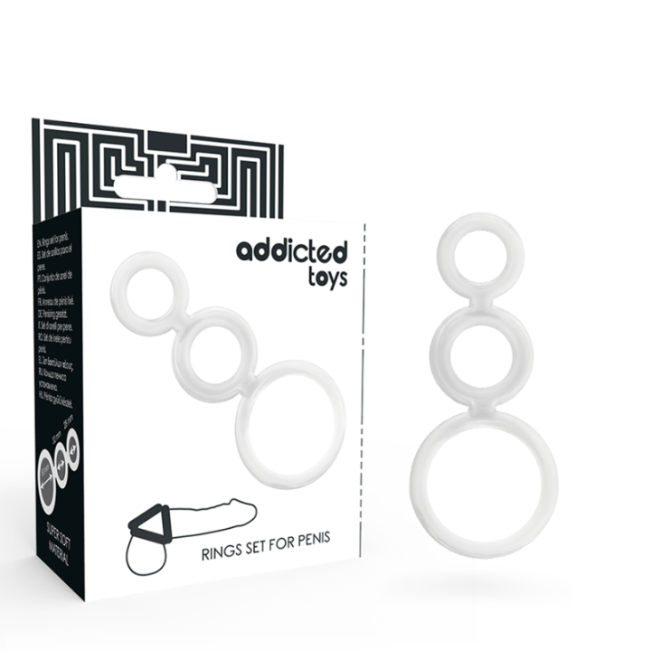 Addicted Toys - Set di Anelli Per Pene Trasparente