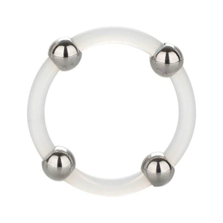 Calexotics - Anello in Silicone Con Perline in Acciaio l
