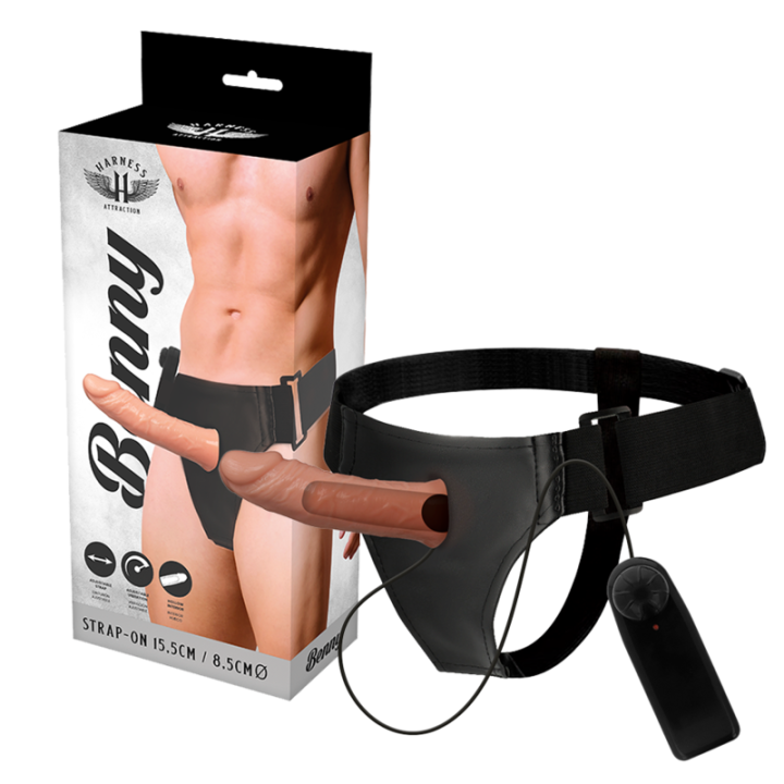 Harness Attraction - Rnes Hollow Benny Mit Vibrator 15 cm -o- 4.5 cm
