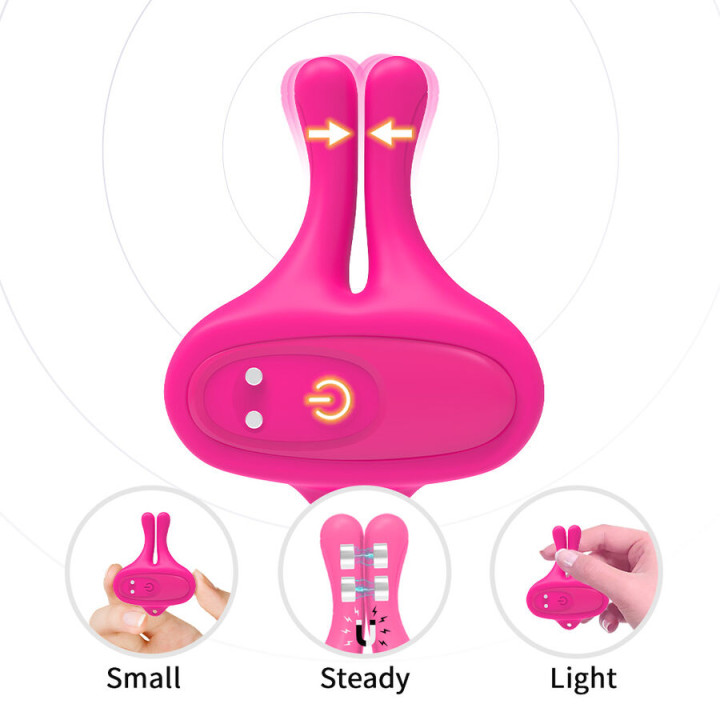 Armony - Kaninchenform Vibration Magnetische Nippelklemmen Rosa