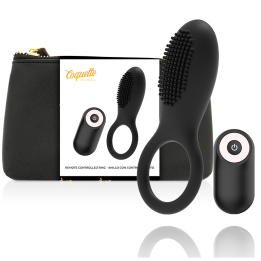 Coquette Chic Desire - Cock Ring Remote Control Rechargeable Black/ Gold