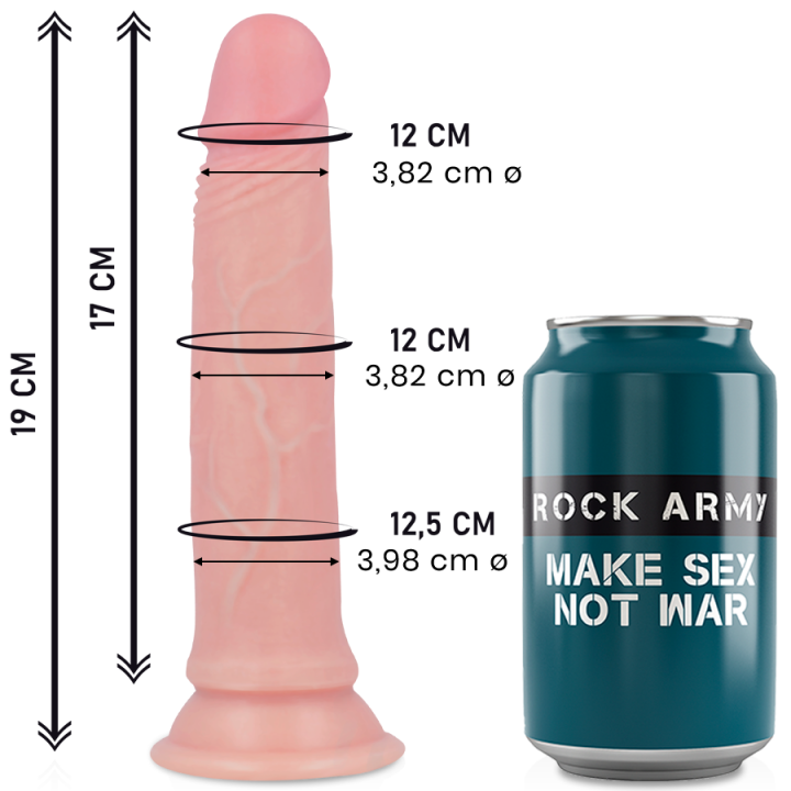 Rockarmy - Liquid Silicone Premium Avenger Realistico 19 cm -o- 3.98 cm