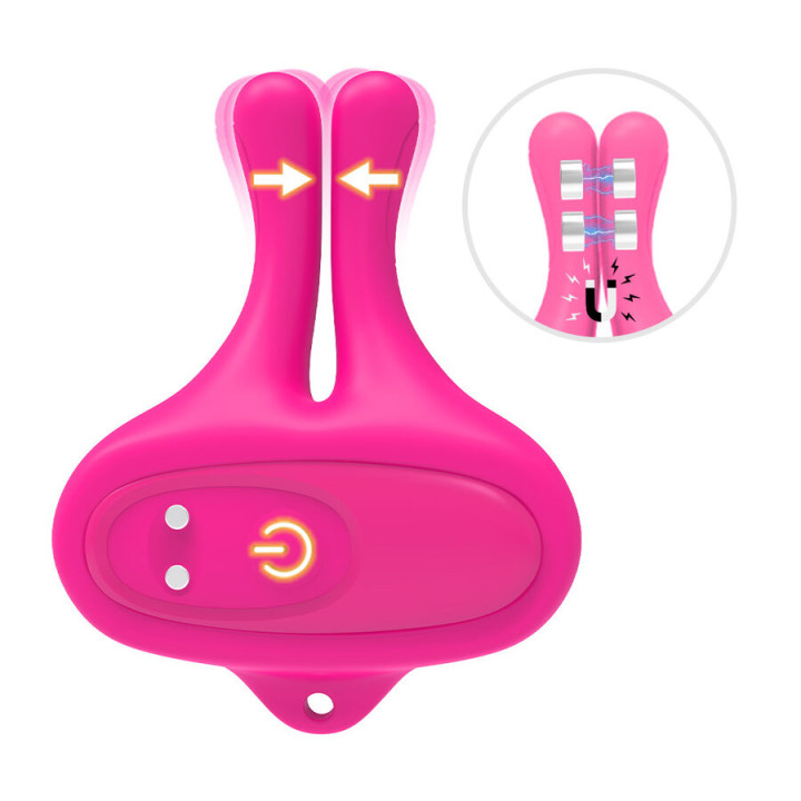 Armony - Kaninchenform Vibration Magnetische Nippelklemmen Rosa