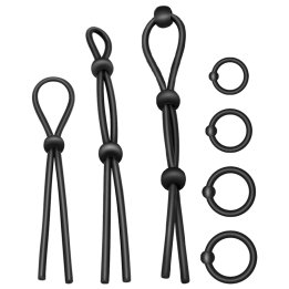 Addicted Toys - Conjunto de Anéis Para Galo de Silicone Flexível 7 Peas