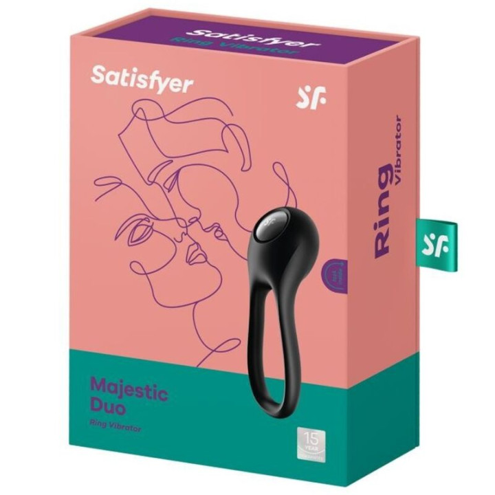 Satisfyer - Vibrador Majestic Duo Ring Preto