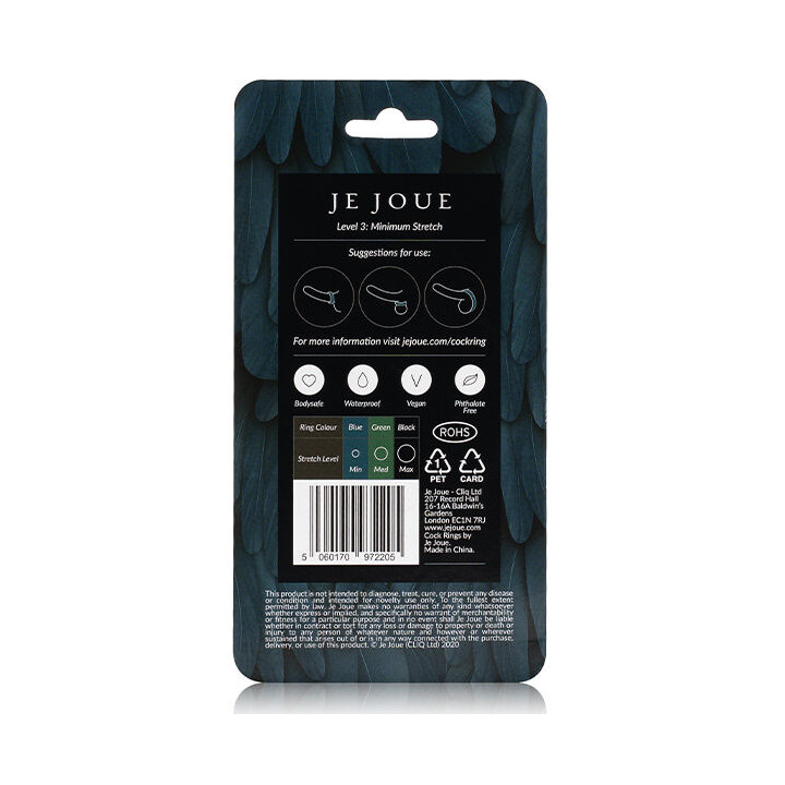 Je Joue - Bague Silicone Bleue Strangulation Minimum