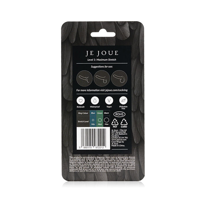Je Joue - Maximum Stretch Silicone Cock Ring - Black