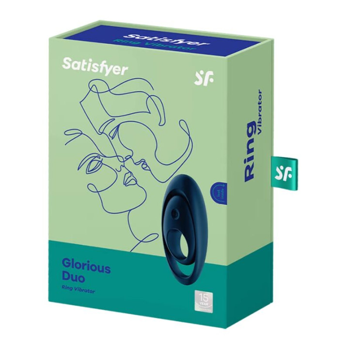 Satisfyer - Vibrateur Anneau Glorious Duo Bleu