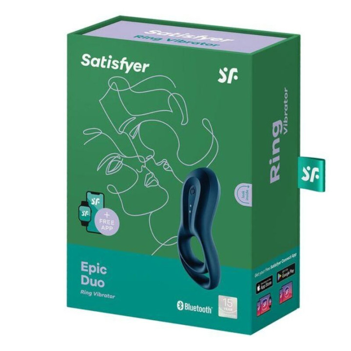 Satisfyer - Epic Duo Ringvibratorapp Blau