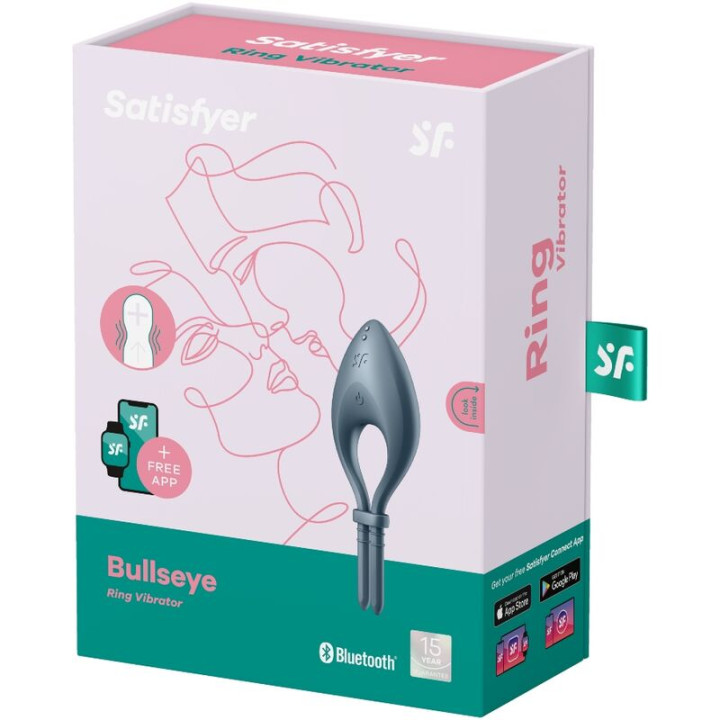 Satisfyer - Aplikacja Wibrator Bullseye Ring Szary