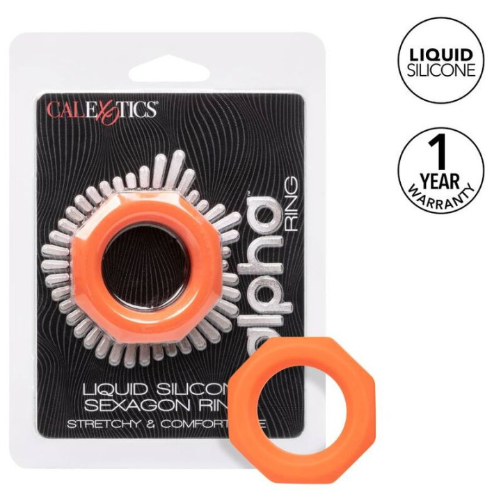 Calexotics - Bague Alpha Sexagon Orange