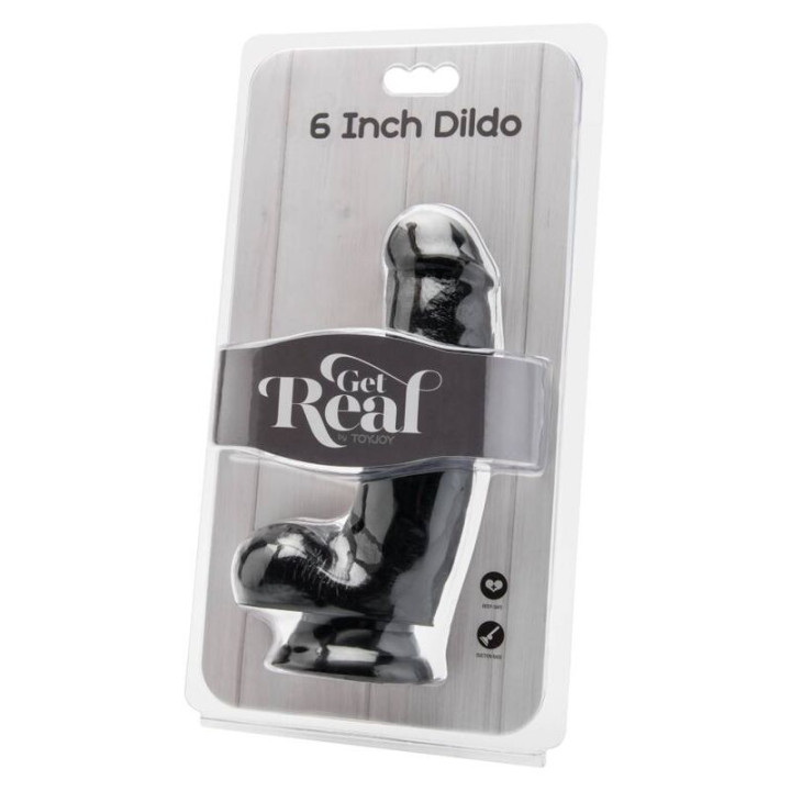 Get Real - Dildo 12 cm Mit Kugeln Schwarz