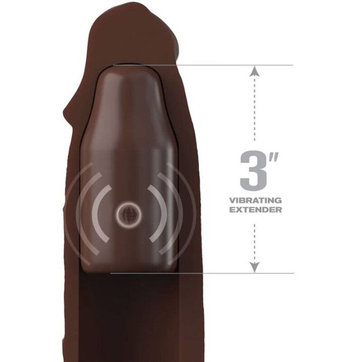 Fantasy x- Tensions - Pochette Pipedreams 22,86 cm + Plug 7,62 cm Telecommande Marron