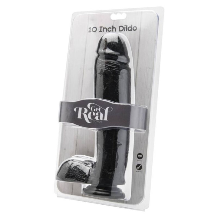 Get Real - Gode 25,5 cm Avec Boules Noires