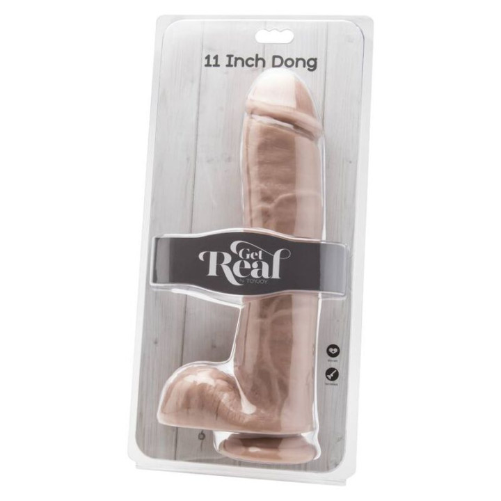Get Real - Dildo 28 cm Com Bolas Pele