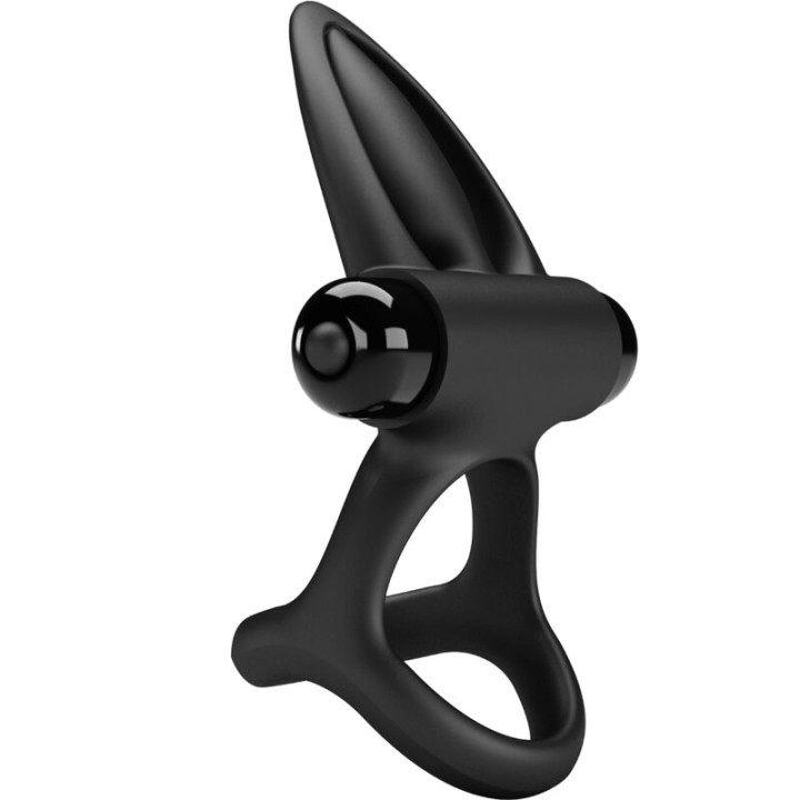 Pretty Love - Anneau Vibrant 10 Vibrations Silicone Noir