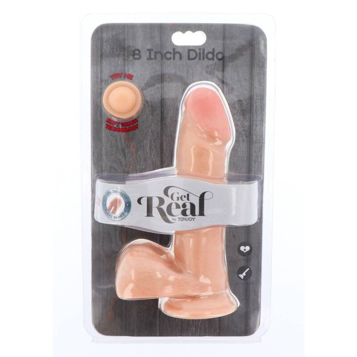 Get Real - Dildo de Dual Densidade Pele de Bolas de 18 cm