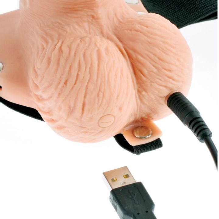 Fetish Fantasy Series - Arnês Ajustvel Com Controle Remoto Pênis Realista Com Testículos Recarregveis e Vibrador 15 cm