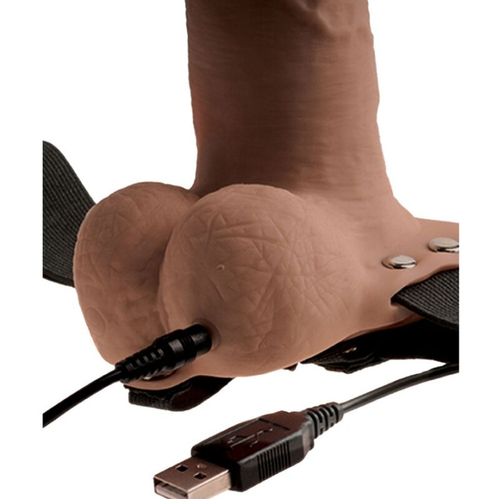 Fetish Fantasy Series - Imbracatura Regolabile Pene Realistico Con Testicoli Ricaricabili e Vibratore 15 cm
