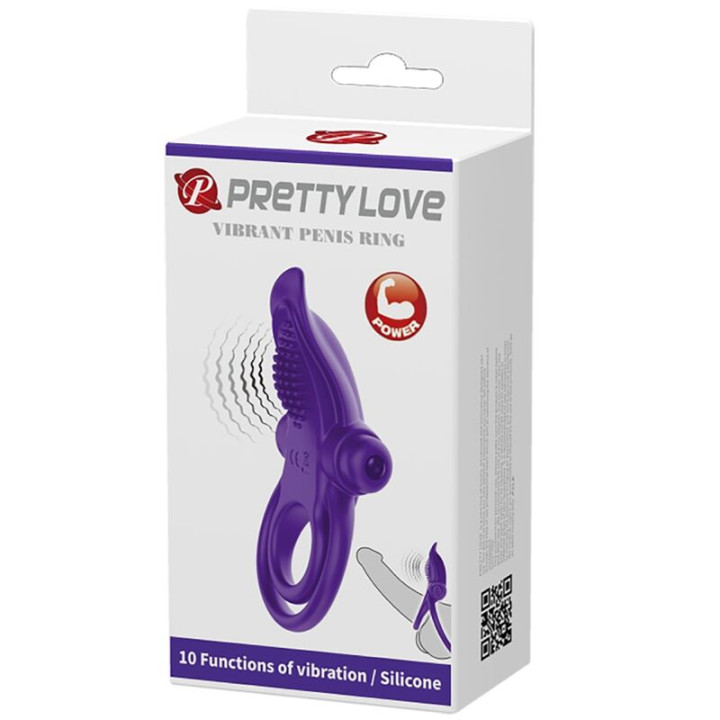 Pretty Love - Lila Vibrierender Penisring