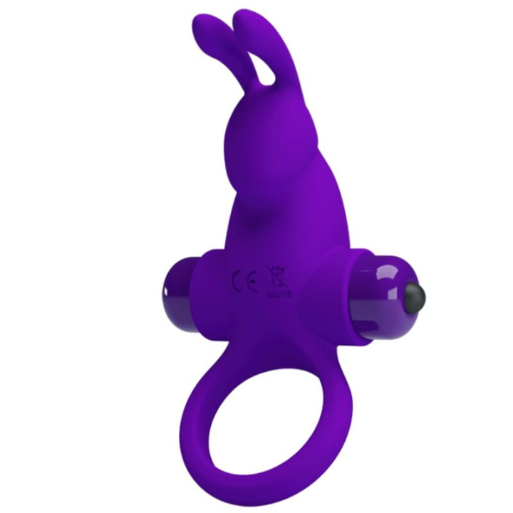 Pretty Love - Anillo Vibrador i Conejo Para Pene Morado