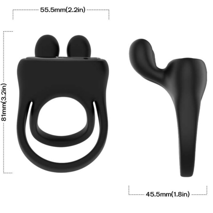 Armony - Anello Vibratore Rabbit Nero