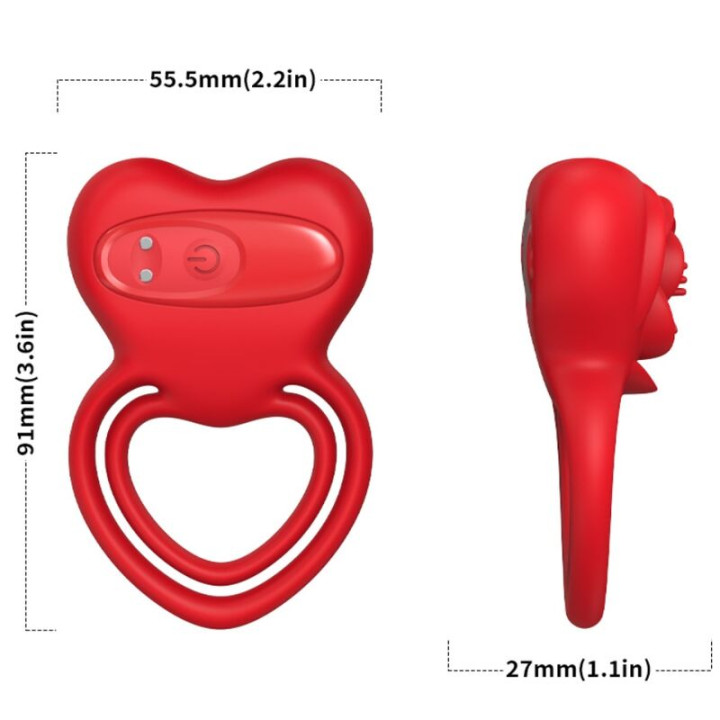 Armony - Anello Vibratore Cuore Rosso