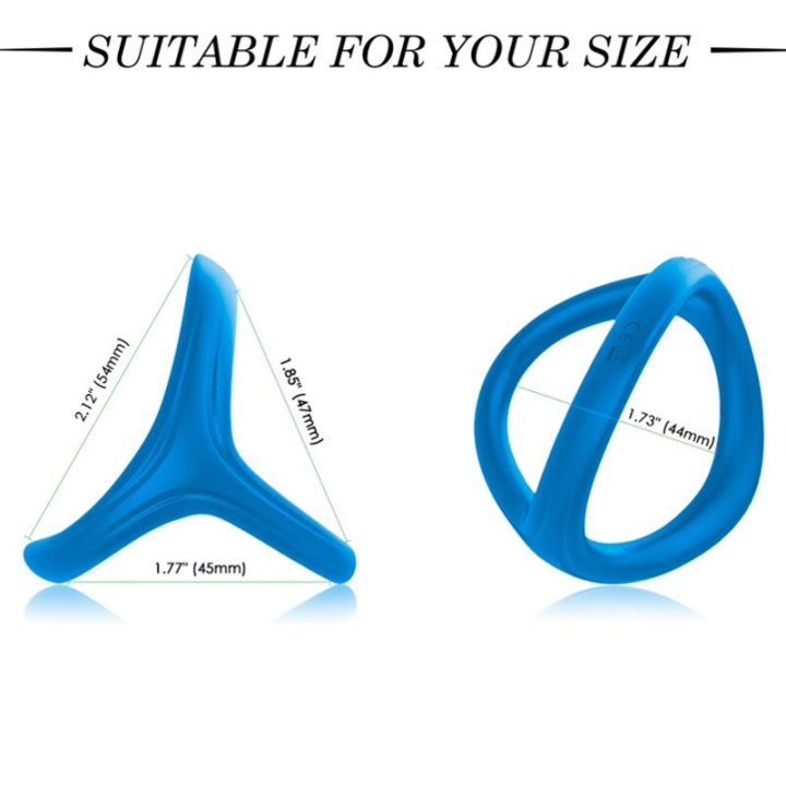 Armony - Bague Double Silicone Tresor Bleu