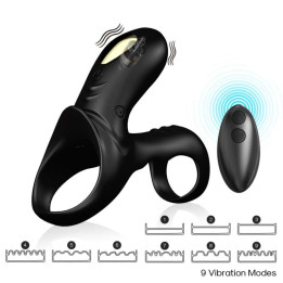 Armony - Anel Vibrador Duplo Ranger Para Casais Preto