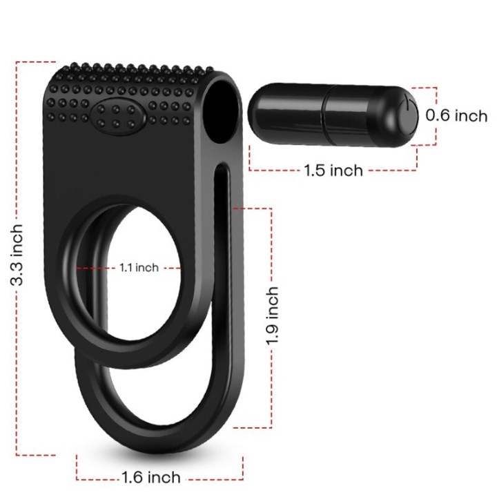 Armony - Twins Doppio Anello Vibratore Per Coppia Nero