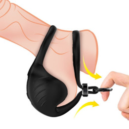 Armony - Anneau Vibrateur Manta Scrotum Noir