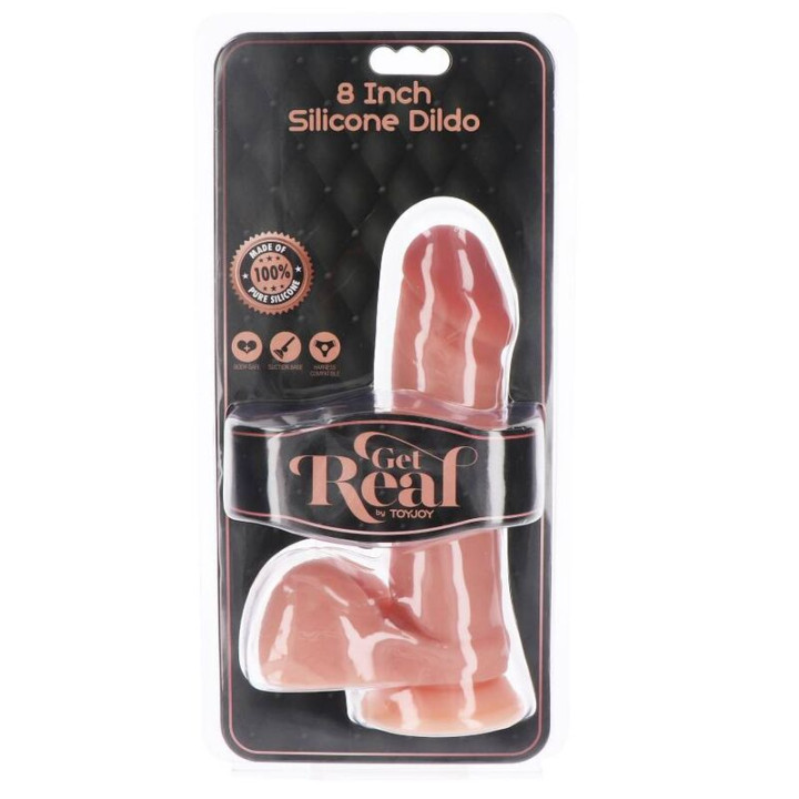 Get Real - Dildo in Silicone 20,5 cm Con Palle in Pelle