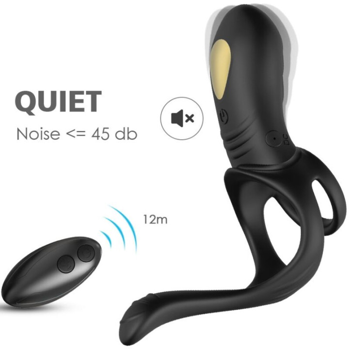 Armony - Joy Jumper Ring Vibrateur Pour Couples & Télécommande Anal Plug Noir