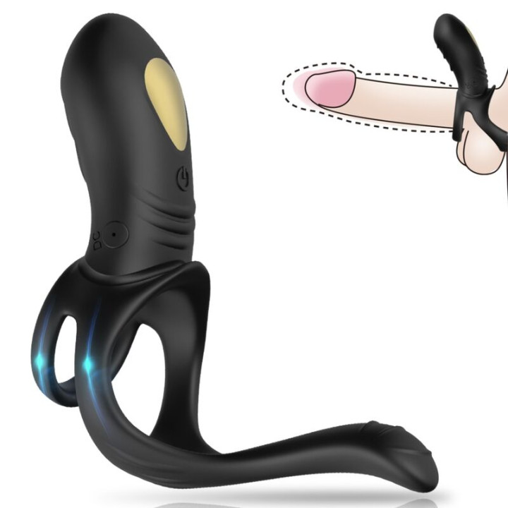 Armony - Joy Jumper Anello Vibratore Per Coppia e Plug Anale Telecomando Nero