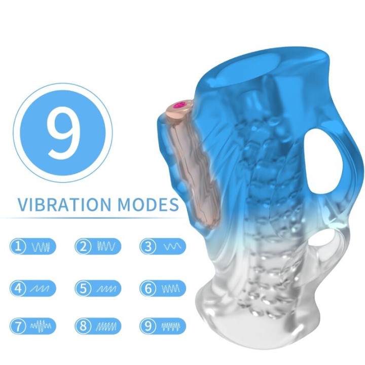 Armony - Dito Masturbatore e Vibratore Blu Gradiente