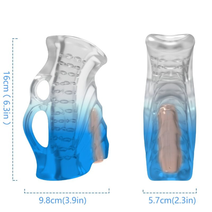 Armony - Masturbator Palec i Wibrator Niebieski Gradient