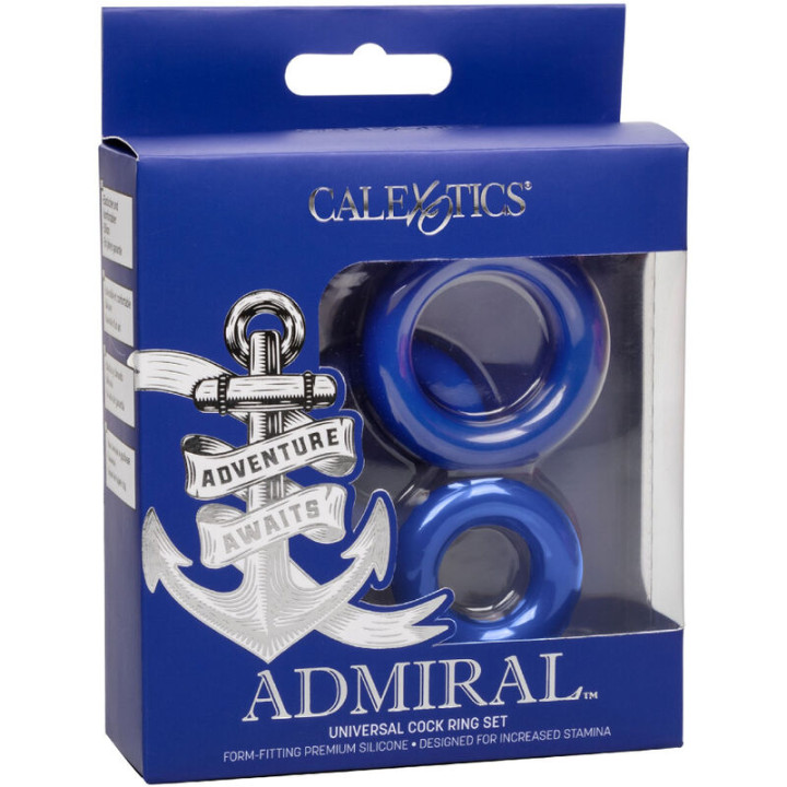 Calexotics - Admiral Set 3 Anillos Para Pene Azul