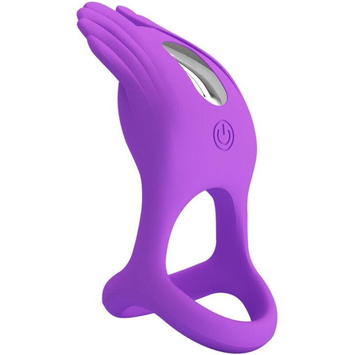 Pretty Love - Silas Vibrant Penis Ring 7 Vibrations Purple Silicone