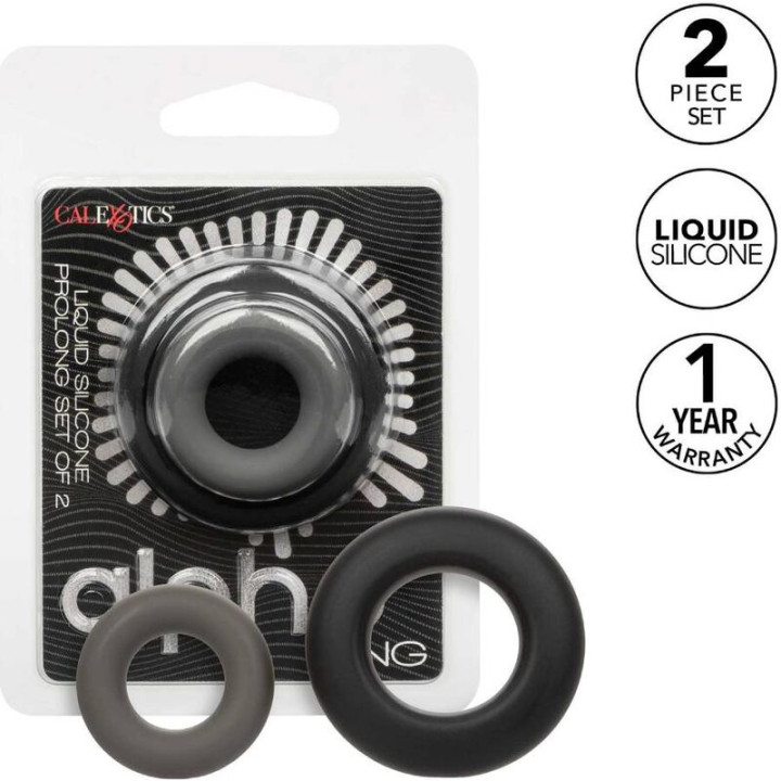 Calexotics - Alpha Prolong Set of 2 Ring Grey